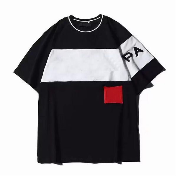 19ss letters embroidery designer t shirt for men women tee shirts summer casual streetwear short sleeve clothing breathable s-2xl, White;black